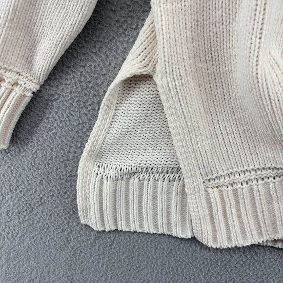 Aerie sweater turtleneck cream chunky knit oversized size XS - Picture 5 of 9